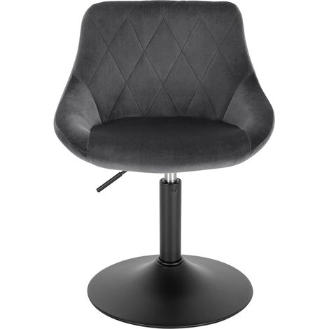 WOLTU Breakfast bar stools Bar chairs for Kitchen bar stools Velvet Swivel Gas Dark Grey (1/5)