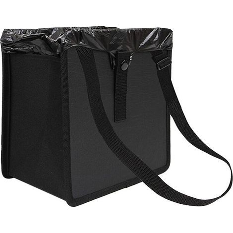 Papelera para coche, plegable, impermeable, 22x22x14,5 cm, negra (1/5)