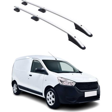 OMAC Barres de Toit longitudinales Compatible avec Dacia Dokker 2012-2021 Aluminium Gris (1/5)