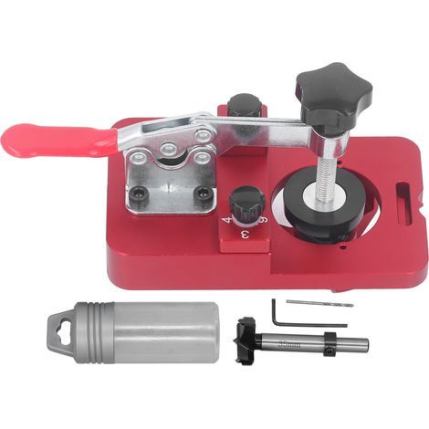 Aluminum Alloy Hinge Drill, Drilling Guide, Clamping Thickness 0-25mm (1/5)