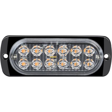 2pcs 12-24V LED Stroboscopique Voiture Ampoule Led Voiture Orange Lumineux Feux éclairage Remorque Clignotant Strobe Lights Balise Pour Voiture Utilitaire,11241mm (1/5)