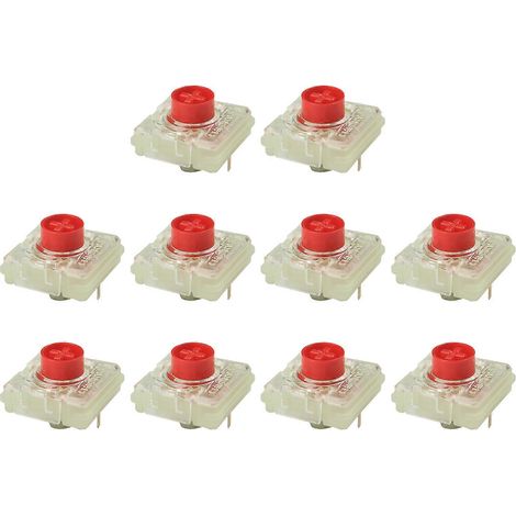 Interrupteurs linéaires Cherry MX Red à profil bas, mi-hauts et ultra-minces, RGB, pour clavier mécanique rétroéclairé, durée de vie garantie 50 m. (1/5)