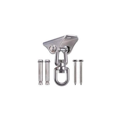 Fixation Balancoire Plafond, Crochet Plafond Lourds Acier Inoxydable pour Bois/béton Vis Pivotante 360 Quincaillerie pour Aire Jeux ExtéRieur Chaise Y