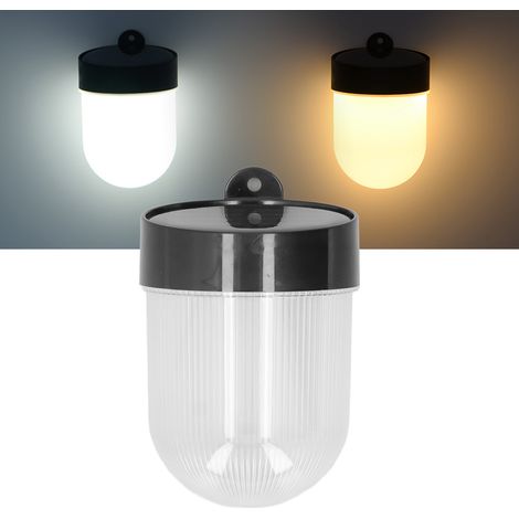 Applique murale solaire, lampe de clôture LED, applique murale extérieure étanche à double température de couleur (1/5)