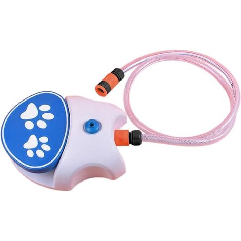 Fontaine à eau extérieure interactive pour chiens, station de rafraîchissement pour animaux de compagnie, orange (1/5)