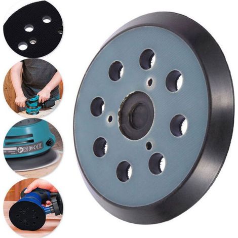 Patins de ponçage orbitaux -  - 8 trous - 125 mm - Lot de 2 - Compatibles Makita - Système crochet et boucle (1/5)