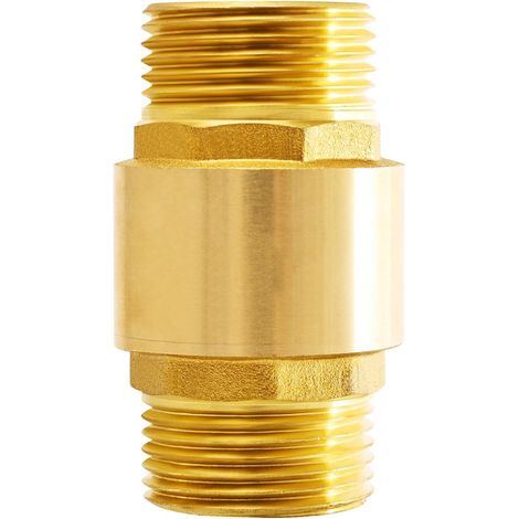 Clapet anti-retour en laiton 1/2", 1/2" AG vers AG, clapet anti-retour 1/2", clapet anti-retour pour chauffe-eau, conduite d'eau, inoxydable, étanche (1/5)
