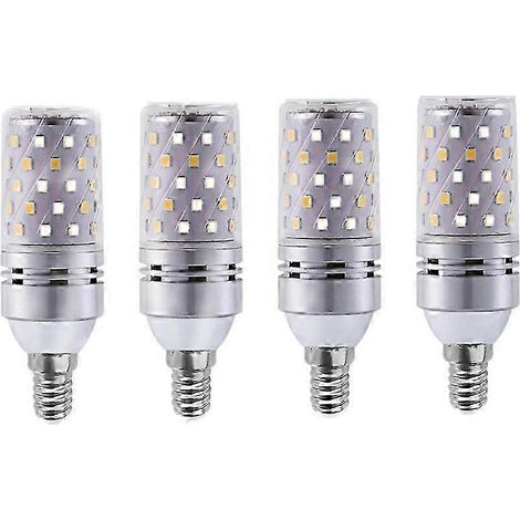 Ampoules LED E14 (culot maïs), lot de 4 / Ampoules LED E27 12 W équivalent à 100 W halogène (1/3)