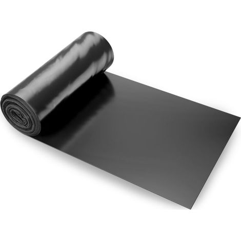 Bâche en plastique 3FT x 50FT, rouleau robuste de 4 mil, bâche en polyéthylène noir pour pare-vapeur de vide sanitaire et utilisation polyvalente (1/5)