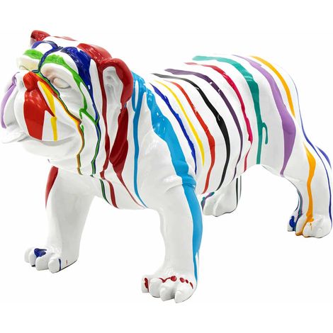 Statuetta Bulldog Misura M Kuatéh Thor Poliresina 61x32x38 cm Multicolor