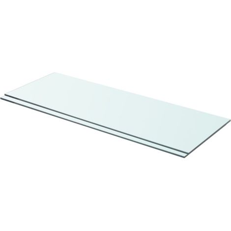 vidaXL Regalelement 2 Stück Transparentes Glas 70x25 cm