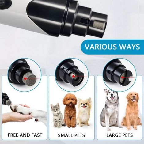 Coupe Ongle Electrique - Lime à Ongle pour Chien - USB Rechargeable - Meule Remplaçable - Sûr et Efficace (1/3)