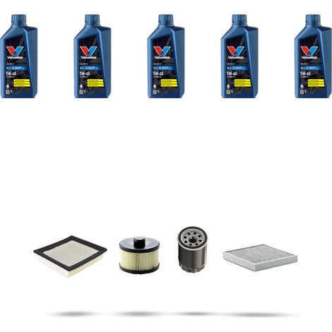 Kit tagliando 4 FILTRI e 5L OLIO compatibile con Chrysler Voyager (RG) 2.4 108kw dal 2001 (1/5)