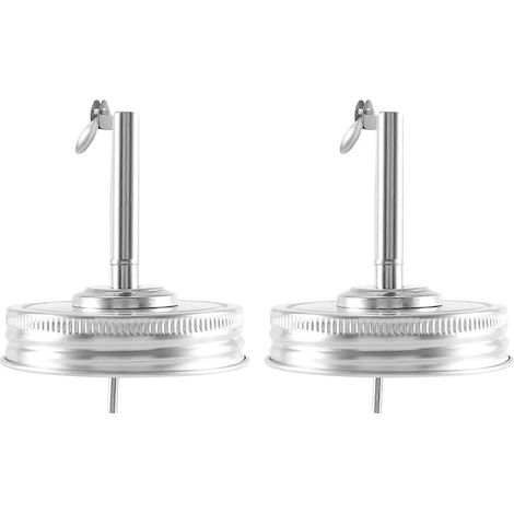 2 pièces bocal huile bec couvercle pour distributeur Regular Mouth avec bouchon compatible Mason (1/5)