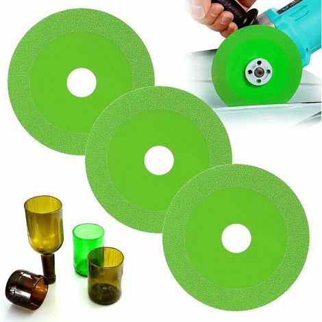 Disque De Coupe Verre - 115 mm - Alésage 22 23 mm - Épaisseur 1 mm - Pour Meuleuse D Angle - Lot De 3