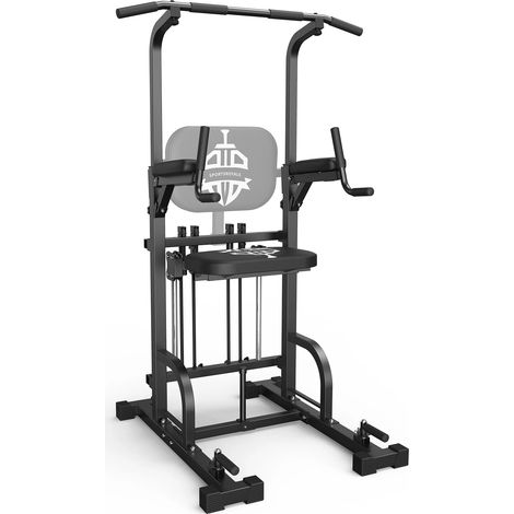 Sportsroyals Barre de Traction 5-en-1 Power Tower : Multifonction, Support 204 kg, Station de Musculation pour Gymnase à Domicil (1/5)