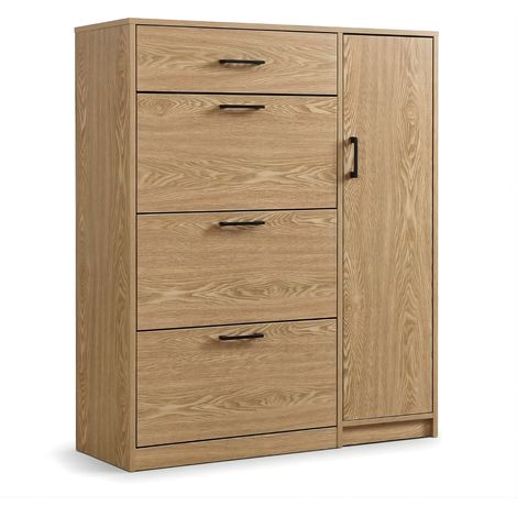 Schuhschrank TAMI, 90 x 125 x 28 cm, höhenverstellbare Regale (1/5)