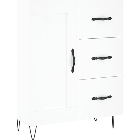 Aparador-cómoda-mueble-organizador-cocina-salón-salón-comedor 695 x 34 x 90 cm-madera de ingeniería-blanco 020030455 (1/5)