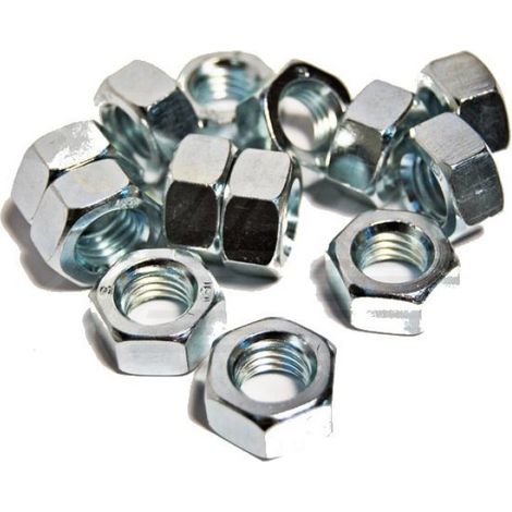 Écrou Hexagonal - Classe 8.8 - DIN 934 - M14 - Acier Galvanisé - Pour Vis Métriques - Lot de 1000 Pièces