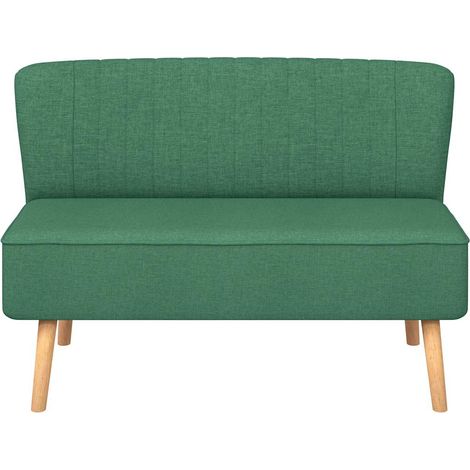 2-Sitzer Sofa 117x55,5x77 cm Grüner Stoff