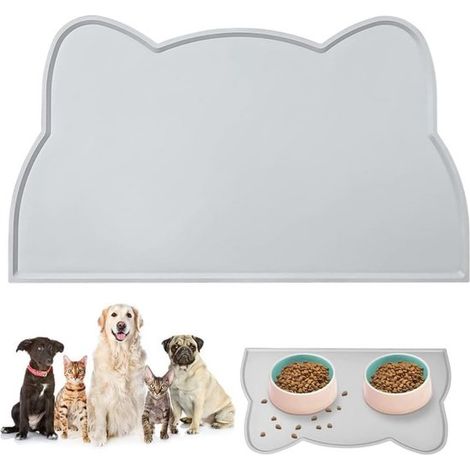Mantel individual de silicona para mascotas,4424 cm,Impermeable,Resistente a las manchas,Alfombrilla de silicona universal para comederos (1/5)