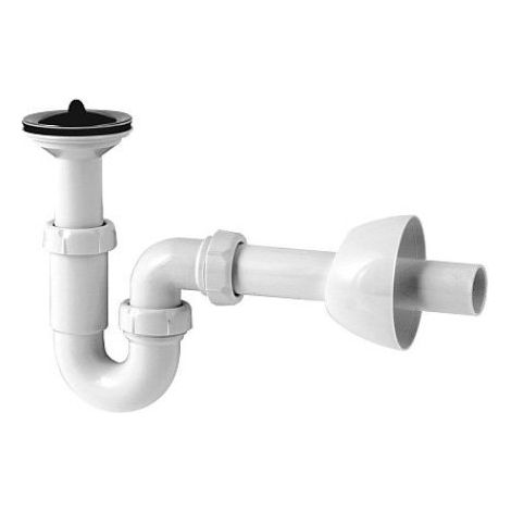 Rohrsiphon für Spüle oder Waschbecken, mit Sieb und Stöpsel