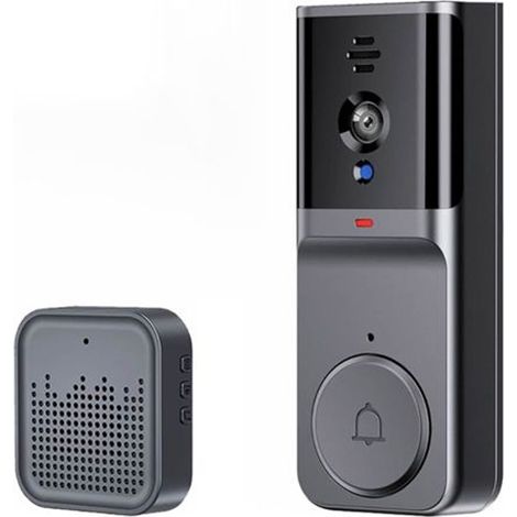 Visiophone avec connexion Wi-Fi et sonnette Xring, IP65, détection de mouvement, mode nuit, noir. Brilvibera (1/3)