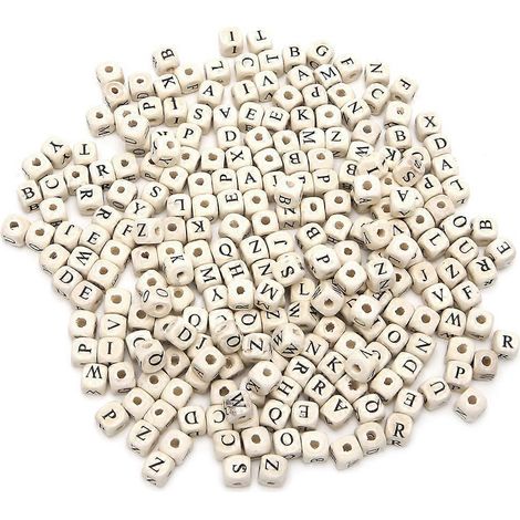 100 Stück/Packung 10 mm quadratische Haarperlen aus Holz, 10 mm große Dreadlock-Perlen mit großem Loch (1/4)