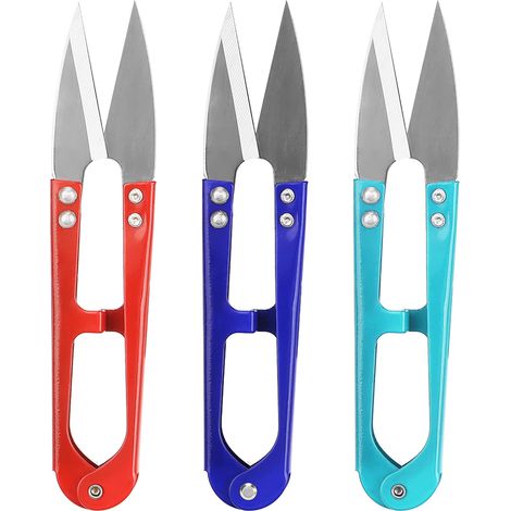 Lot de 12 ciseaux à laine de couleurs assorties pour usage domestique (1/5)