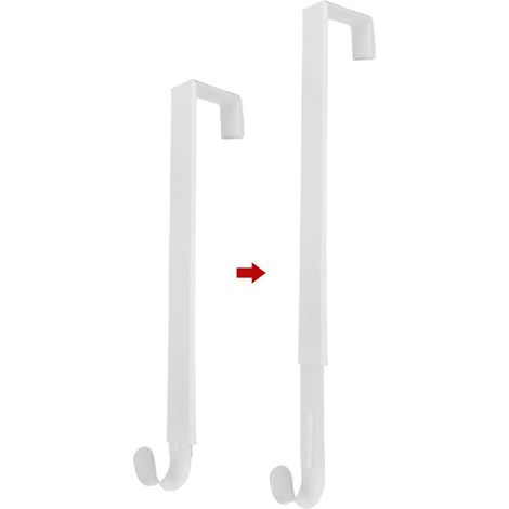 [Dekorationshaken] Aufhängehaken für Girlanden oder Strümpfe – Längenverstellbar 38–64,7 cm, Weiß oder Schwarz, Carbonmetall, 1 Stück (1/5)