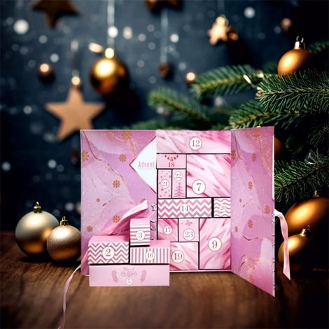 Boite Calendrier De Lavent - 24 Boites Vides Pour Cadeaux De Noel - Style Porte Double - En Carton Epais Avec Impression Noel - Pour Enfants Adultes (1/5)