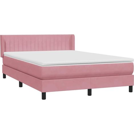 Maison Exclusive - Boxspringbett mit Matratze Rosa 140x220 cm Sam