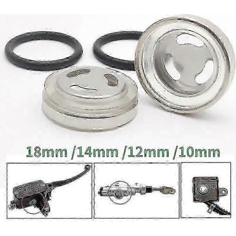 Joint de réservoir de maître-cylindre de frein unique de 18 mm avec voyant de niveau pour moto tout-terrain, compatible avec les modèles 14 mm, 12 mm et 10 mm (5 pièces de 10 mm). (1/4)