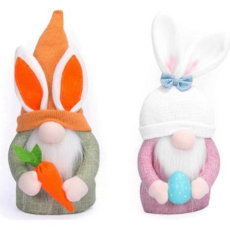 2 Stück Zwergenpuppen Ostern für Zuhause Osterzwerge--