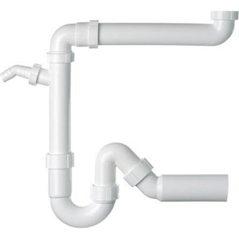 Franke Raumspar-Siphon / Geruchverschluss 1 1/2" x 40/50 mm, mit 1 Geräteanschluss