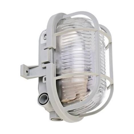deko-light Syrma Oval plafón gris IP44 E27
