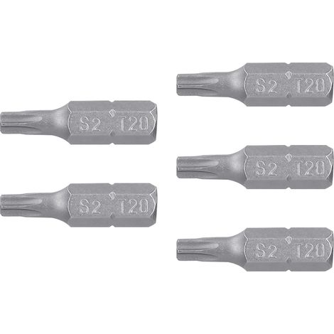 Puntas Torx T20 con seguro para destornillador - 25 mm - 5 puntas