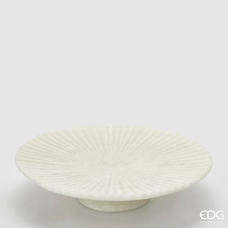 EDG Enzo De Gasperi Alzata Decorativa Serenity H 8 Cm D 35 Cm Ivory