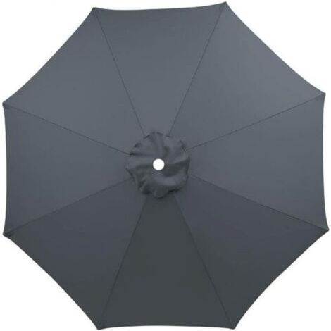 Toile de rechange pour parasol déporté 3 m, baleines 6/8, pour jardin, plage, protection UV, gris 8 brins (1/5)