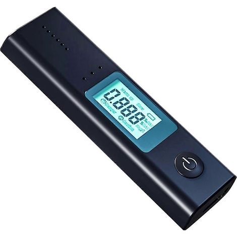 Portable Mini Breathalyzer Alcohol Measuring Instrument Tester-Black- (1/4)