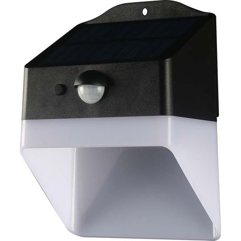V-TAC VT-422 2W LED Solarlampe Panda Wandleuchte Schwarz und Weiß mit Photovoltaikpanel und Bewegungssensor 4000K IP65 - 10309 (1/5)