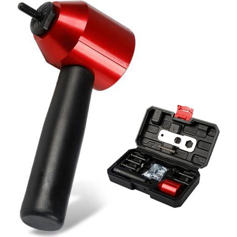 Adaptateur pour outil à riveter pour perceuse sans fil électrique - Kit de riveteuse professionnel avec mallette de transport, conçu pour un gain de temps et d'effort. (1/5)