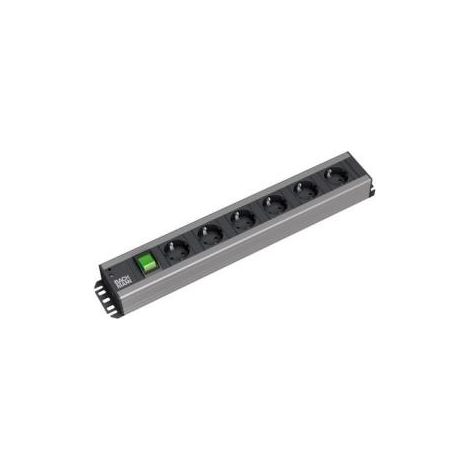 BACHMANN MULTIPRESA DA LAVORO 6xCEE7/3 1xSPD 1xInterruttore 2,0m CEE7/7, 300.011