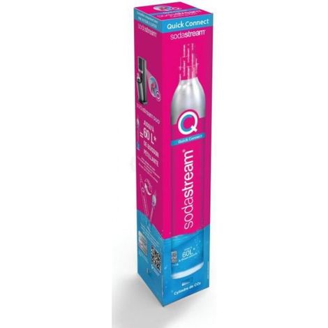 Machine a Soda Recharge Gaz SODASTREAM - Systeme Quick Connect a clipser - Jusqu'a 60L d'eau gazéifier