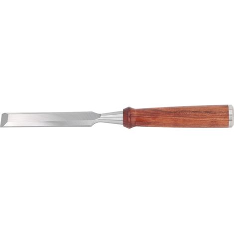 Ciseau à bois plat en acier allié CrV avec manche en bois pour la sculpture, le rainurage, le creusement et la découpe du bois (1/5)