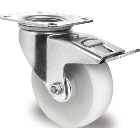 Roulette D.100mm Capacità.150kg con freno .PA 105x80mm PROMAT