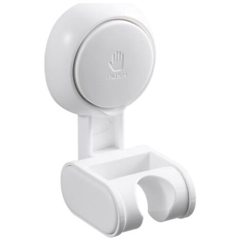 Support de pommeau de douche à ventouse sans perçage, étanche et réglable en hauteur, support de pommeau de douche pour salle de bain, grand angle réglable, blanc