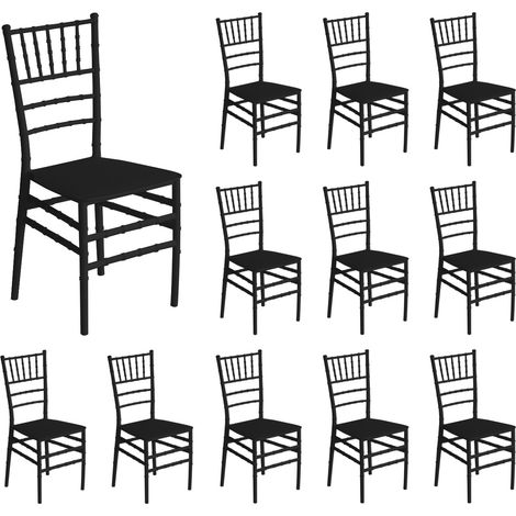 Confezione da 12 sedie impilabili Dorothy per catering 45x43x88 cm 7house