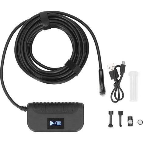 Dual-Linsen-HD-WLAN-Endoskop mit 5 m langem, wasserdichtem und flexiblem Kabel für die Kanalinspektion und Rohrwartung
