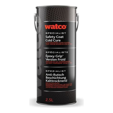 Watco Anti-Rutsch Beschichtung kalttrocknend, zweikomponentige Polyaspartikharz Beschichtung, Signalgelb 2,5L